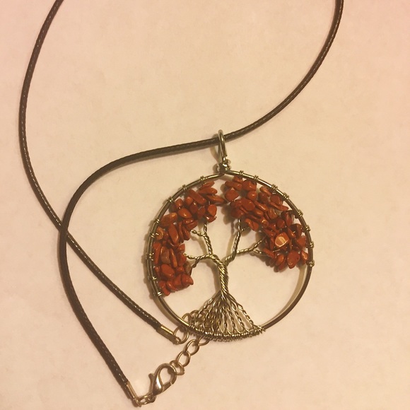 🎊HP🎉 Red Jasper Tree of Life Spiritual Necklace - Picture 2 of 3